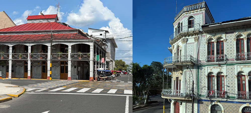 Historic rubber boom architecture in Iquitos, Peru